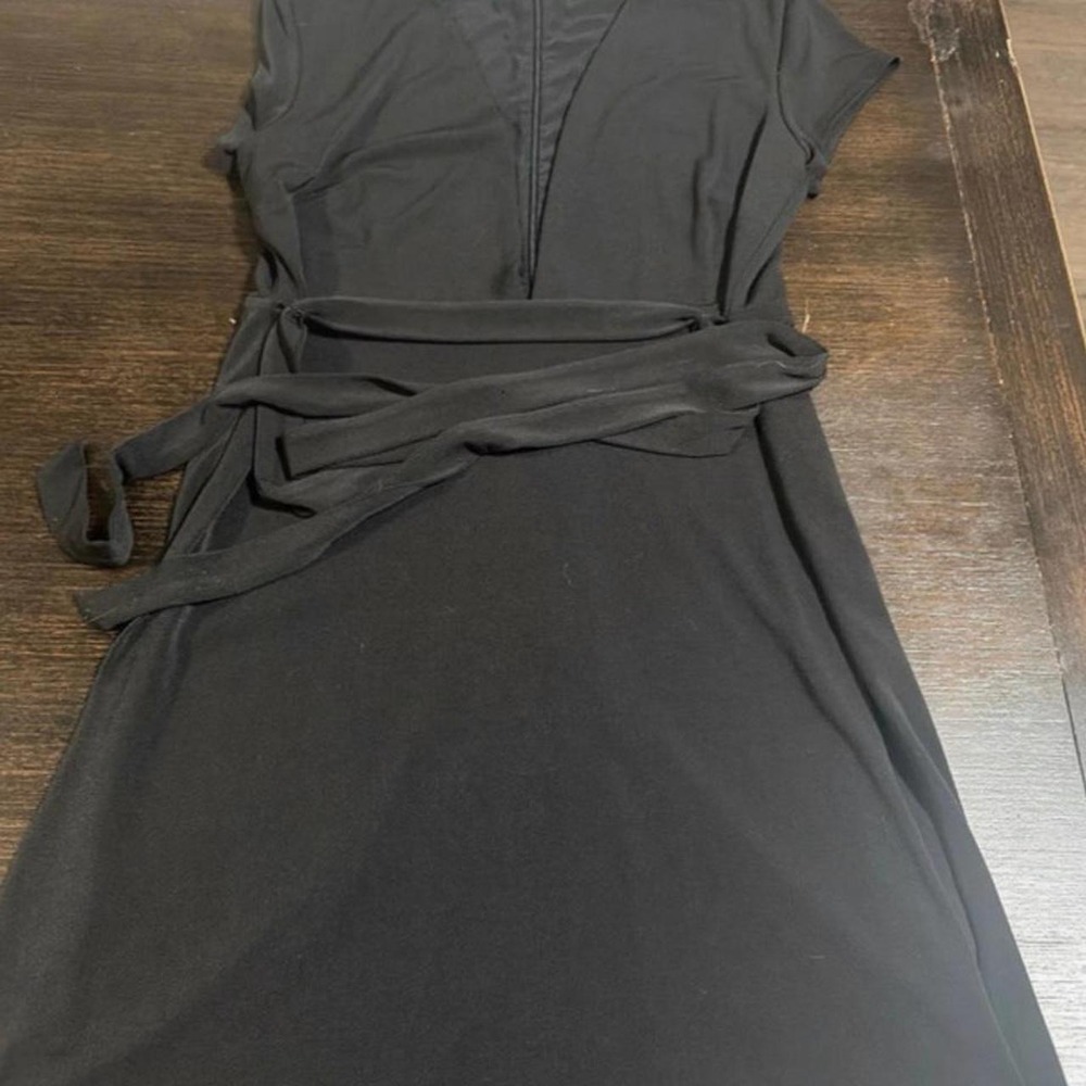'Black wrap dress with tie detail #formal #eveningwear Urban outfitters, large